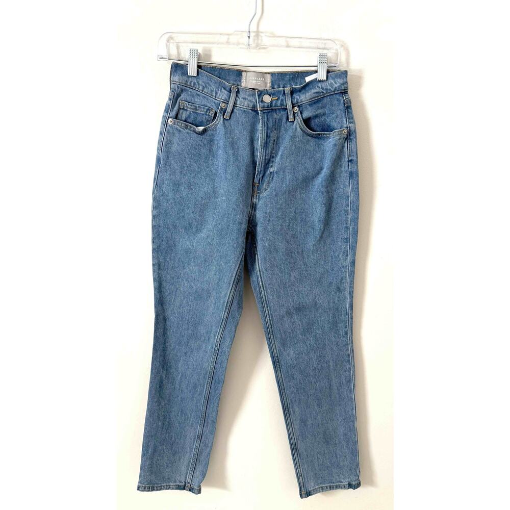 Everlane Original High Rise Cheeky Organic Cotton Denim Jeans Blue Wash Size 26 - Picture 2 of 9